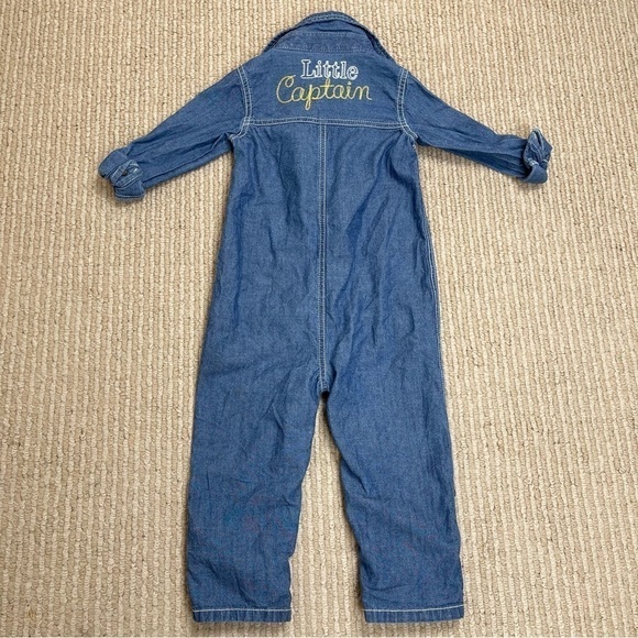 Carter’s Little Captain Chambray Long Sleeve Jumpsuit Size 24 Months Baby - Picture 7 of 9